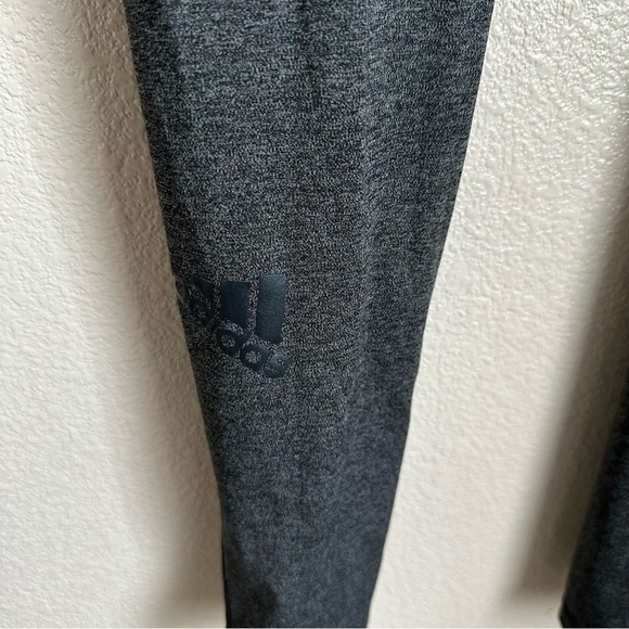 Adidas Sz XS Grey Leggings Hot Pink Band - Picture 6 of 9